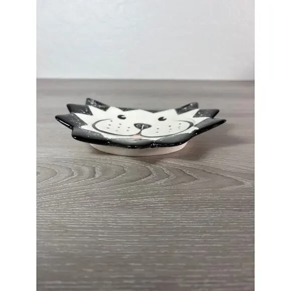 Vintage Hand Made Alexander Ceramics Cat Whimsical Trinket Soap‎ Dish Spoon Rest - Picture 3 of 7